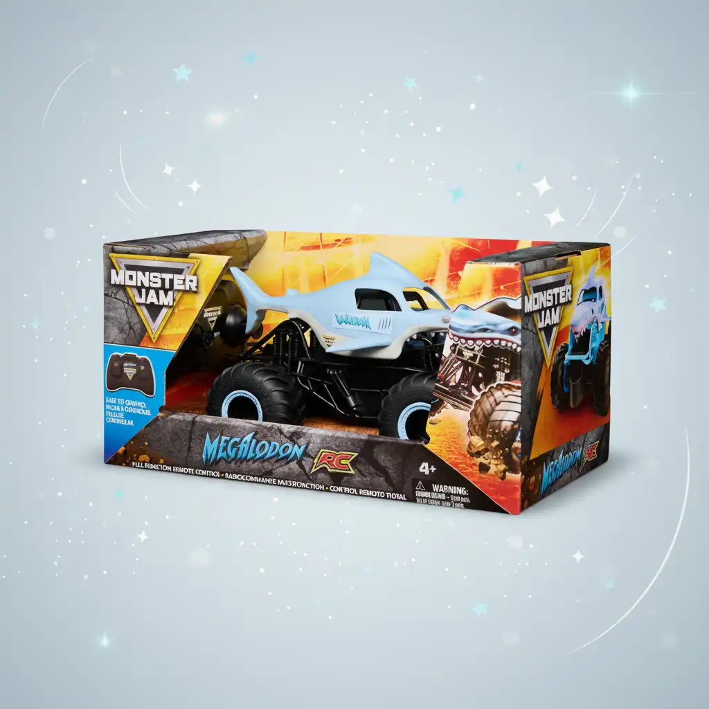 Nauwkeurige afwerking en authentieke details van het Monster Jam chassis.