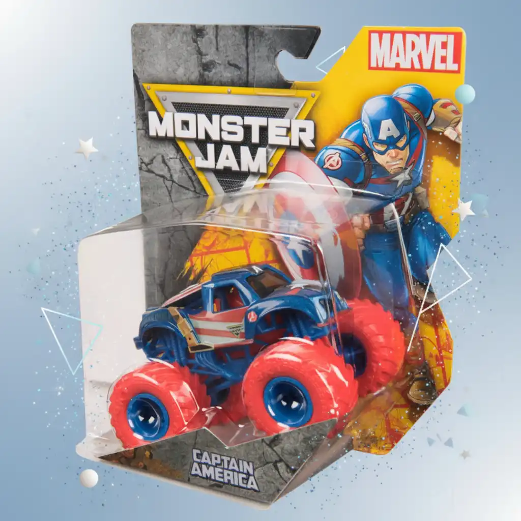 Breid je collectie uit met een unieke combinatie van Marvel en Monster Jam.