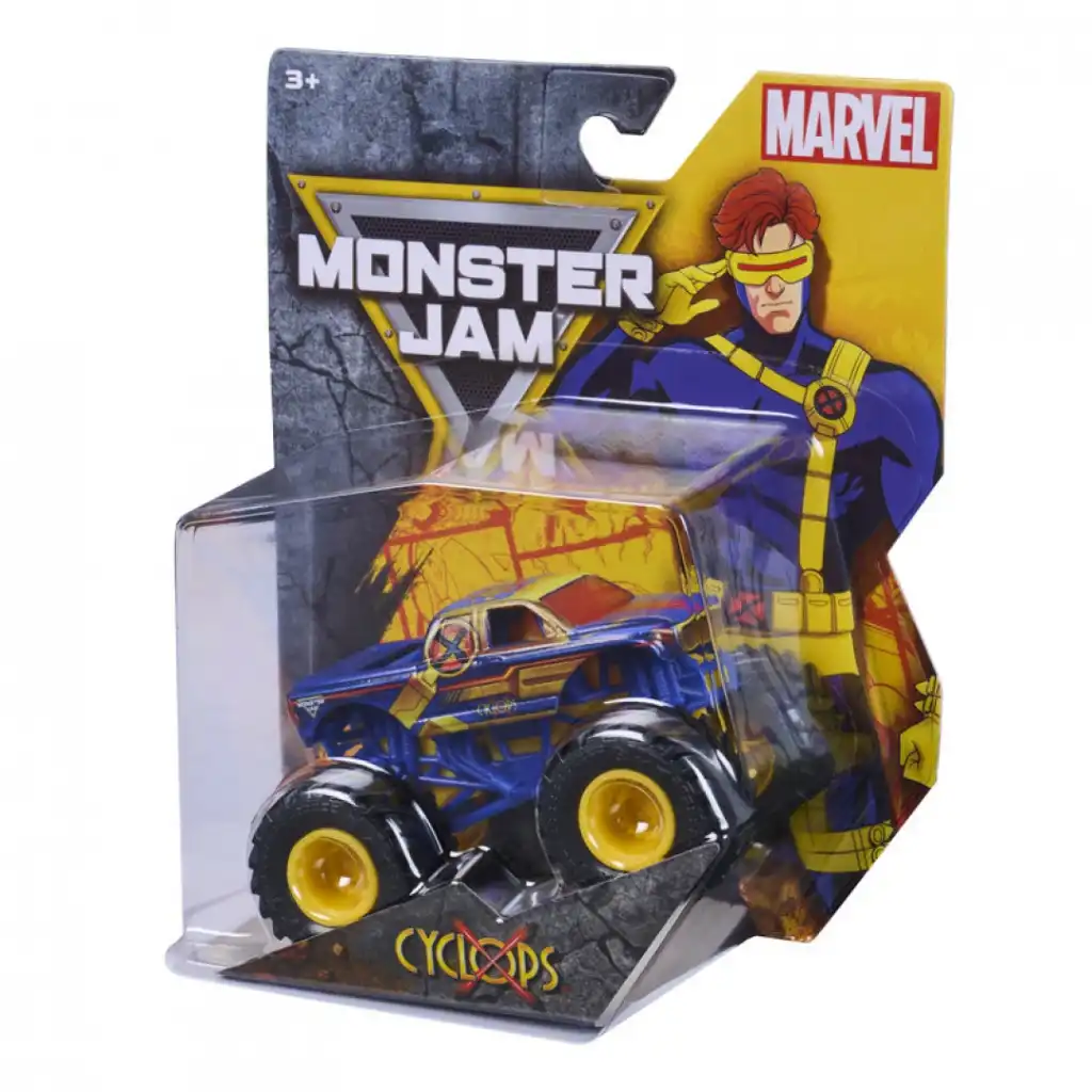 Beleef epische gevechten met monstertrucks in Marvel-stijl.