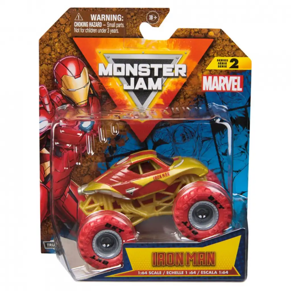 Gedetailleerde afwerking van een metalen monstertruck met authentieke elementen.