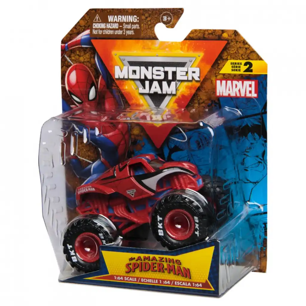 Beleef eindeloze actie met een monstertruck in de kleuren van Spider-Man!
