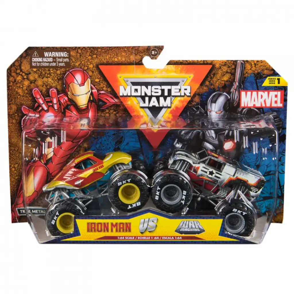 Nauwkeurige metalen afwerking en authentieke details van Marvel trucks.