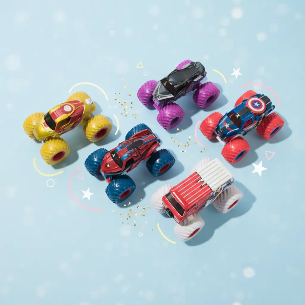 Beleef heldhaftige avonturen in de arena met iconische Marvel trucks.