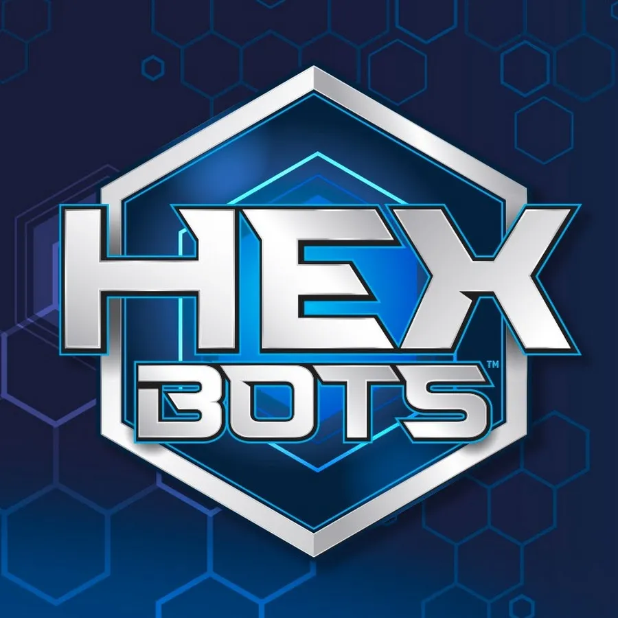 Officieel logo Hex Bots Skitter Bot kruipende spin rood
