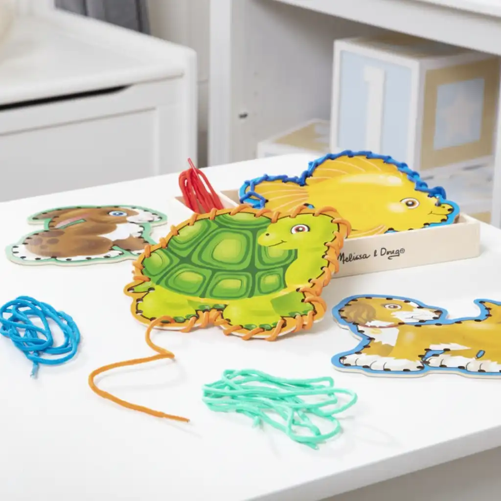 Dubbele dosis plezier met dubbelzijdige illustraties van dieren.