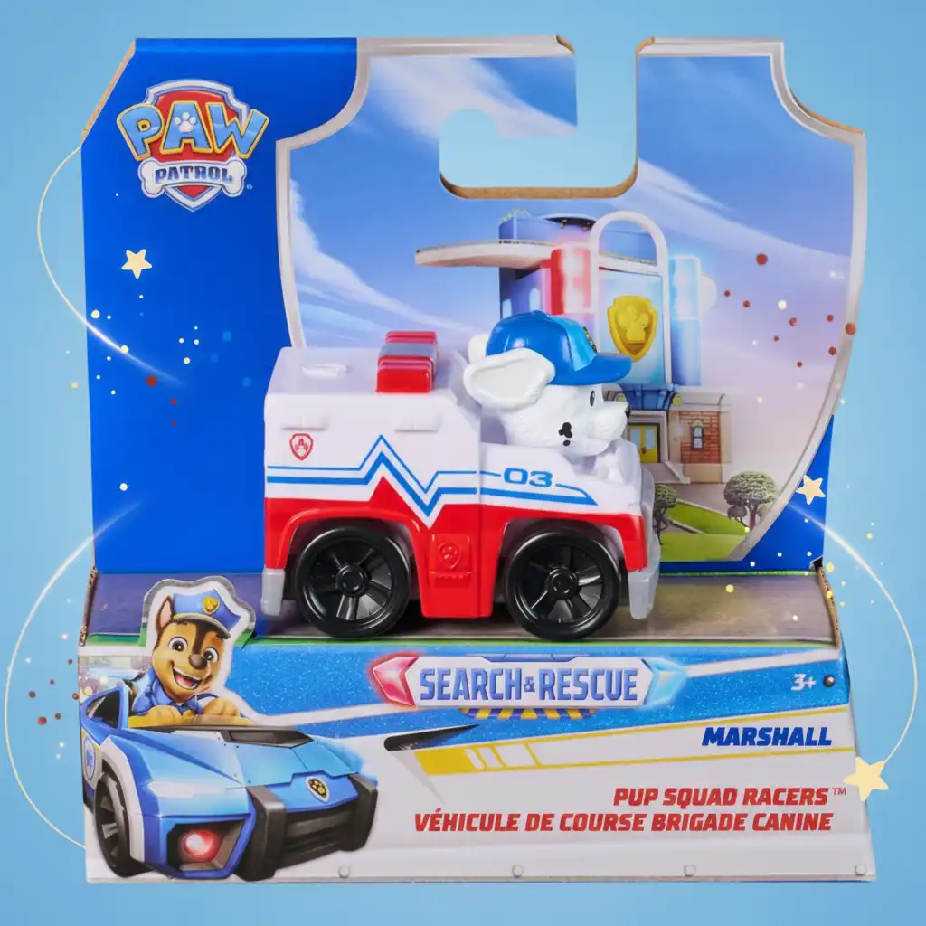 Ga op pad met de onverschrokken brandweerman Marshall en zijn voertuig!