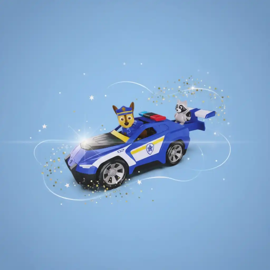 Nauwkeurig vervaardigd voertuig van Chase met functionele speeldetails.