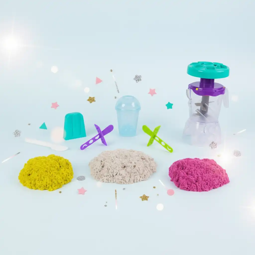 Ontspannende zintuiglijke ervaring met zand dat nooit uitdroogt.