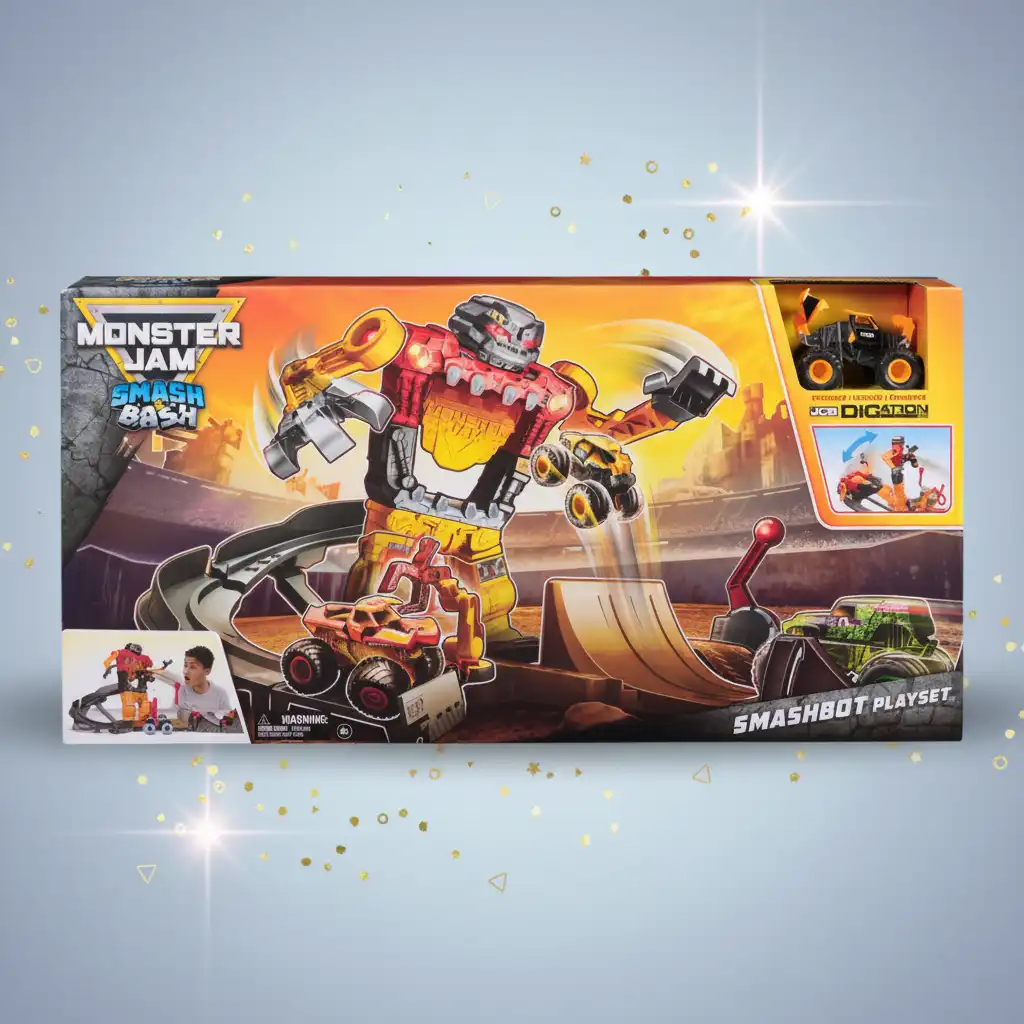 Beleef echte Monster Jam actie vol met pletten en botsen!