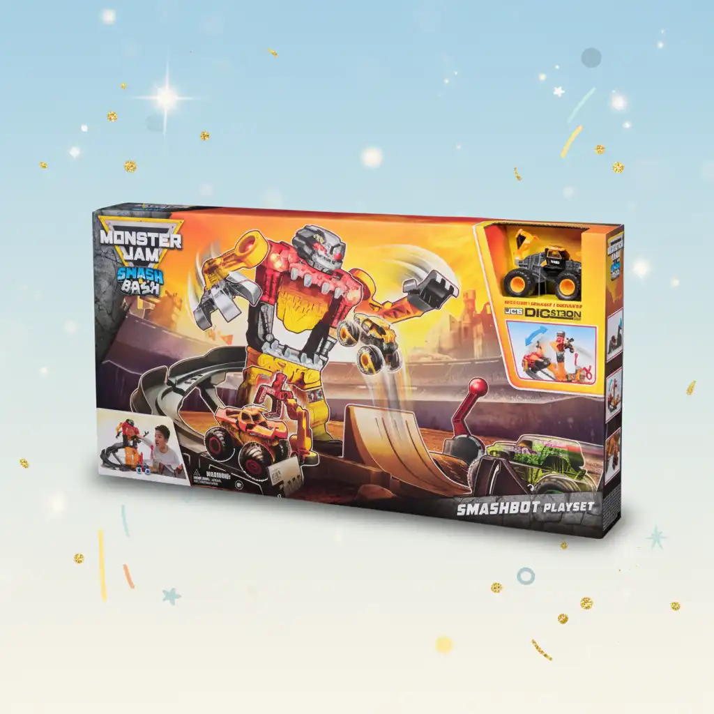 Gedetailleerde exclusieve monstertruck JCB Digatron klaar voor actie.