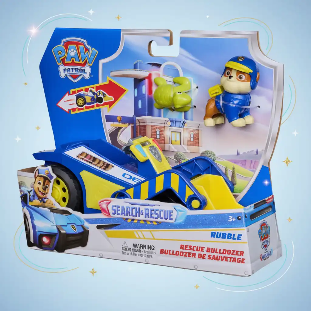 Beleef spannende reddingsmissies met Rubble en de schildpad.