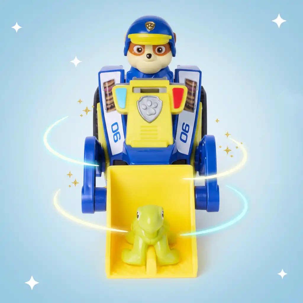 Ontdek nieuwe speelwijzen met de trek-bulldozer.