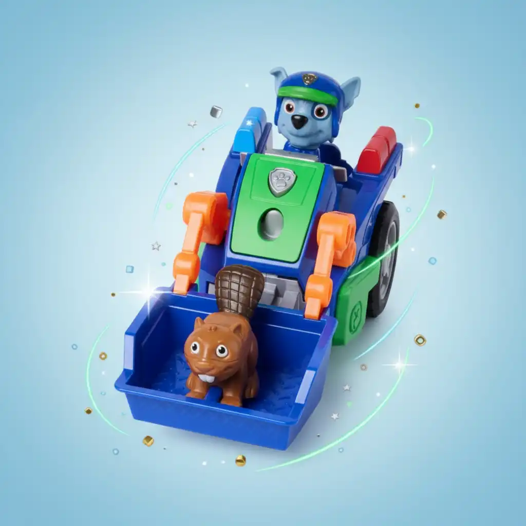 Een perfect cadeau voor elke fan van hondenhelden en autootjes.