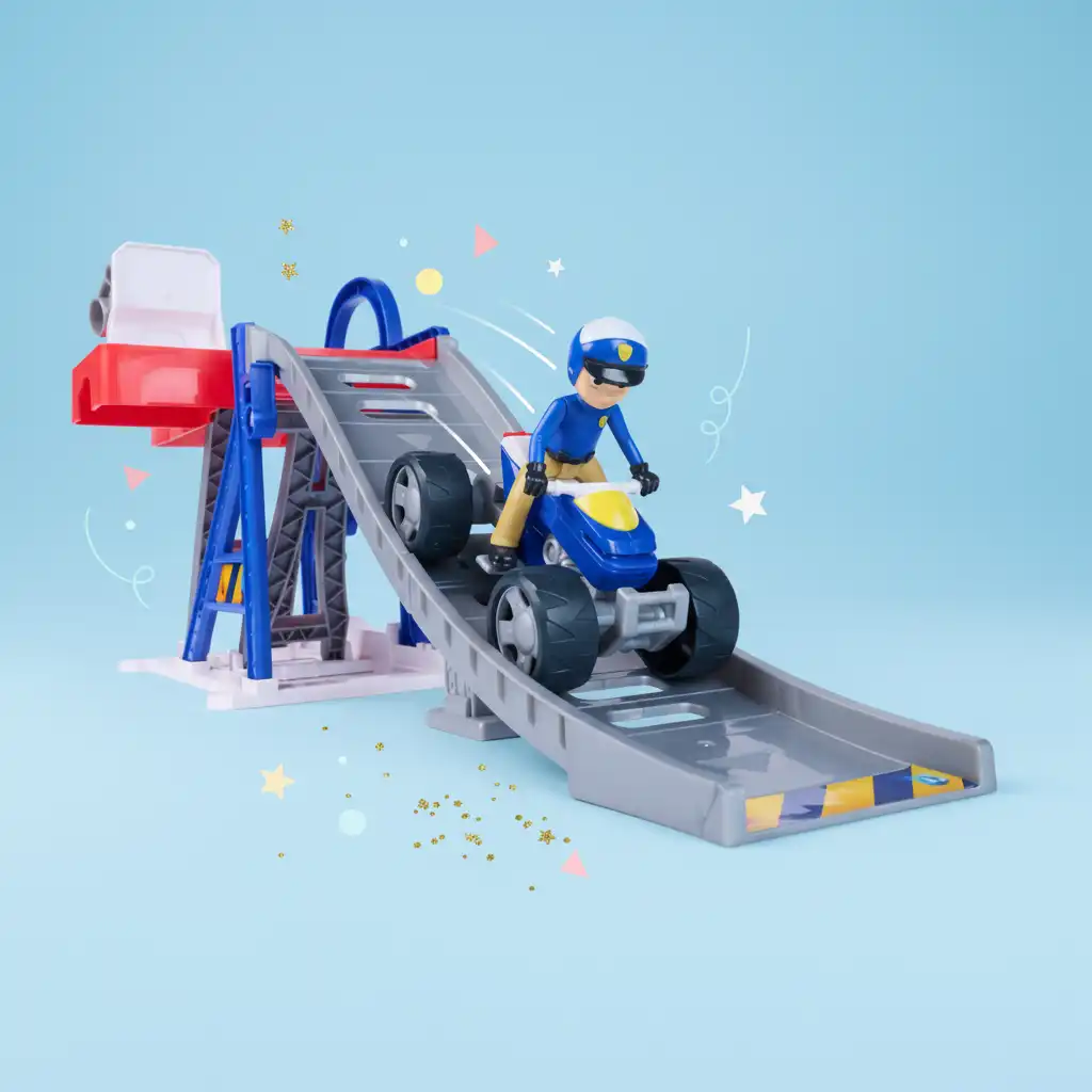 Ontdek nieuwe speelmogelijkheden met een lange helling.