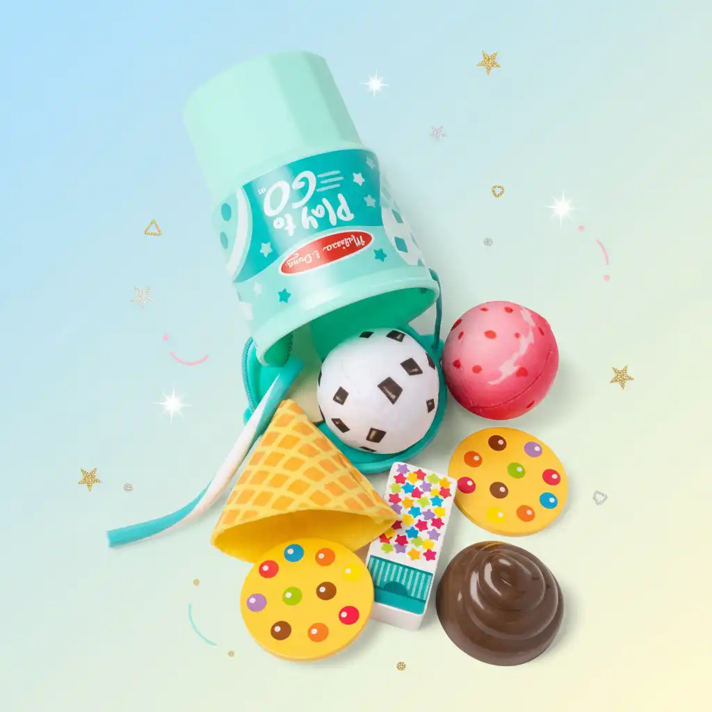 Ontwikkel de fantasie door het maken van oneindige combinaties van ijslekkernijen.